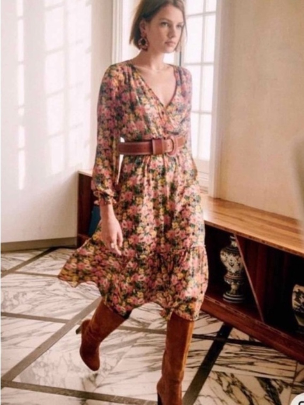 NWT-Sezane Midi MILLA dress